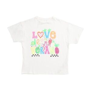 ZARA girl’s Colorful LOVE DE VERANO Graphic Tee - NEW